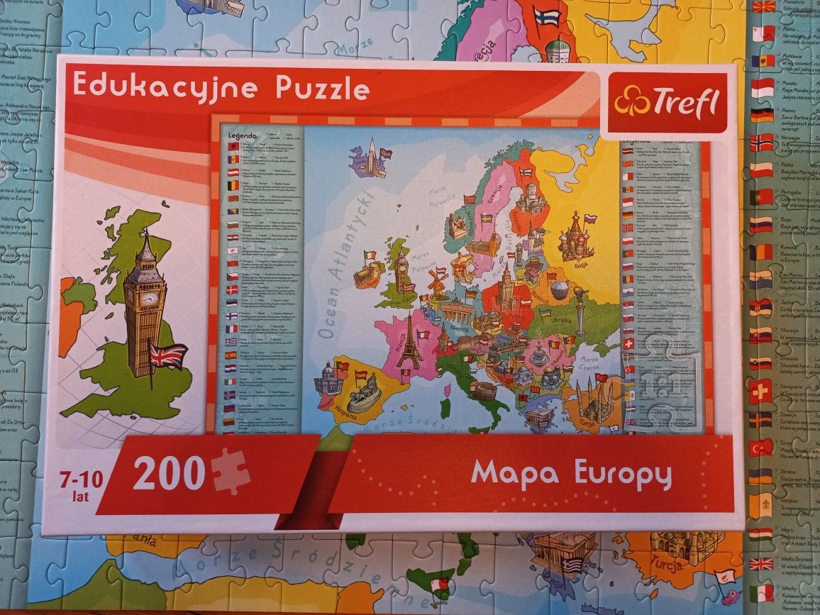 Puzzle Trefl 200 mapa Europy