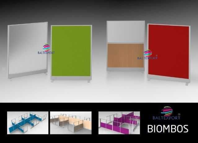 Biombos Divisor Escritório Tecido / Vidro / Misto Novo