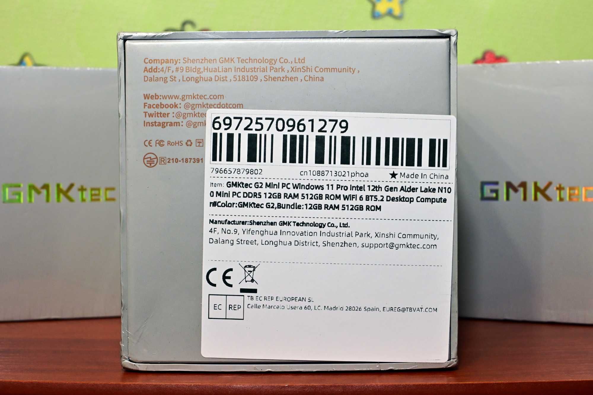 Гарантія! GMKtec G2 DDR5 12 ГБ! RAM 512 ГБ Windows 11 Pro Intel N100.