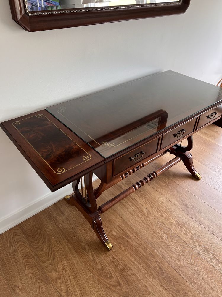 Mesa de apoio / secretária em madeira maciça