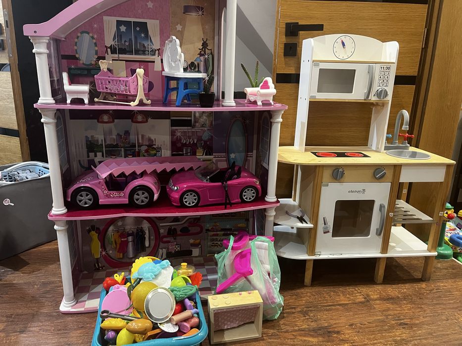 Domek dla lalek barbie plus kuchnia zestaw