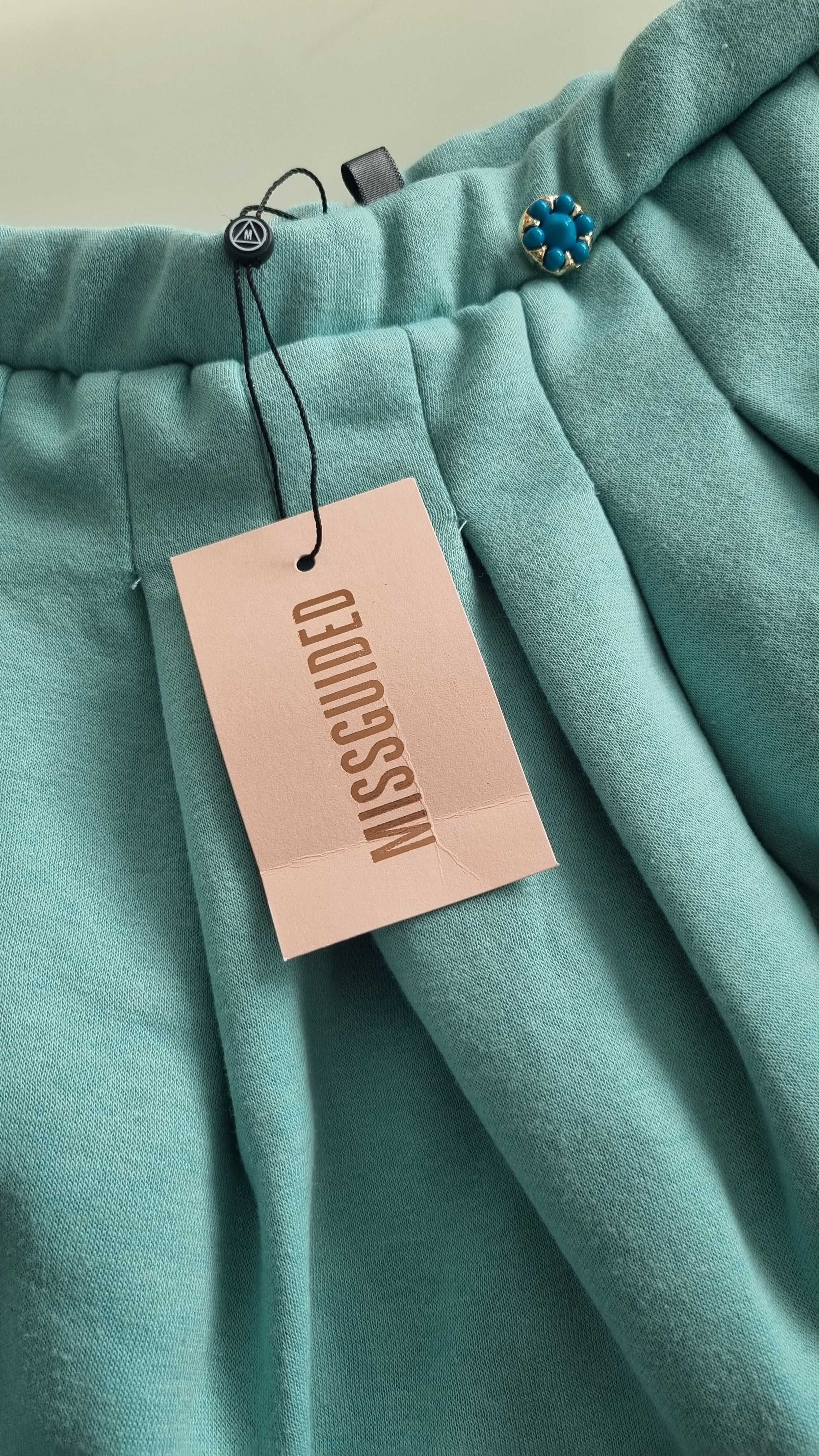 Spódnica mini Missguided r. M miętowa