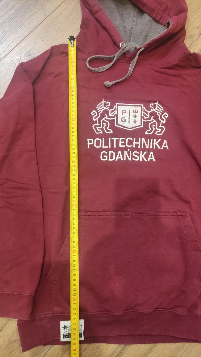 Bluza Politechnika Gdańska unisex rozmiar L burgundowa