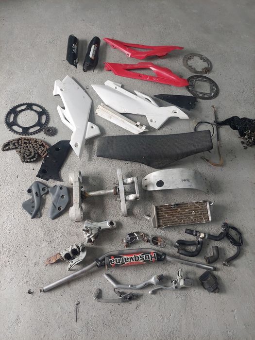 Husqvarna te 450 kartery skrzynia sprzęgło gaźnik wał wydech silnik