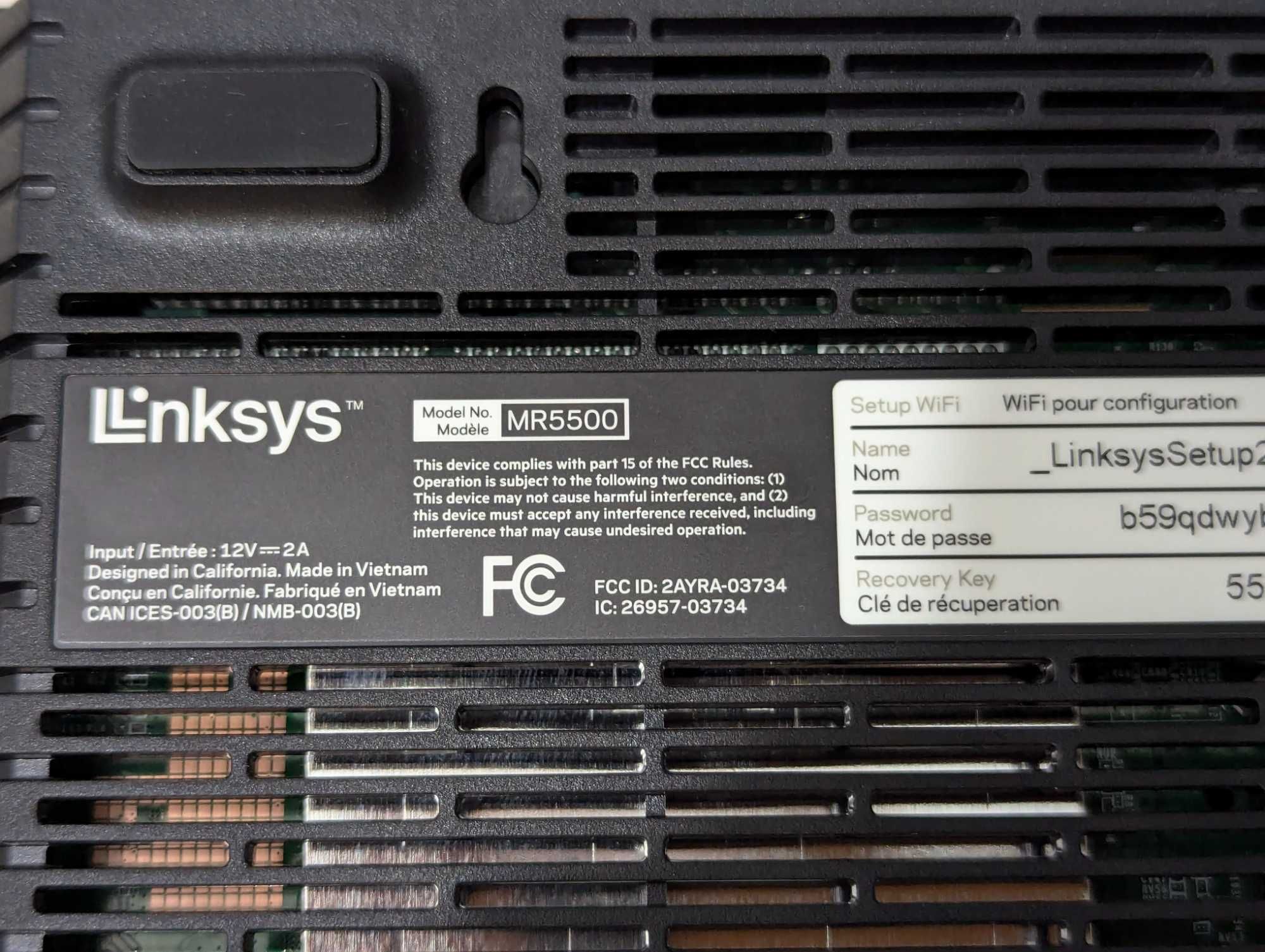 Wi-Fi Роутер Linksys MR5500 Hydra Pro 6 AX5400 до 4804 Mbps USA