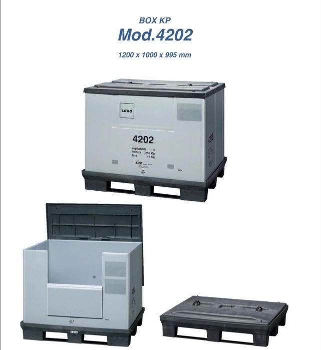 Skrzyniopalety plastikowe składane 120x100 skrzyniopaleta box