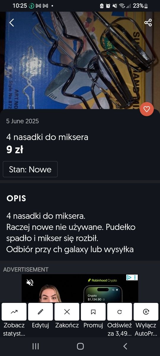 Nasadki do miksera, wysylka