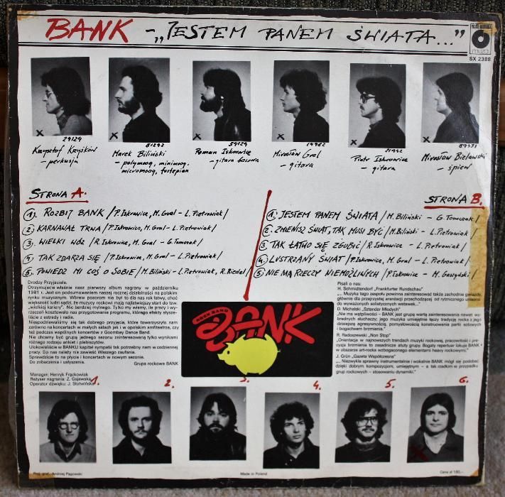 BANK ‎– Jestem Panem Świata... ( płyta winylowa, LP ) 1981 r.