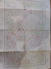 Carta topográfica de vila nova de Ourém