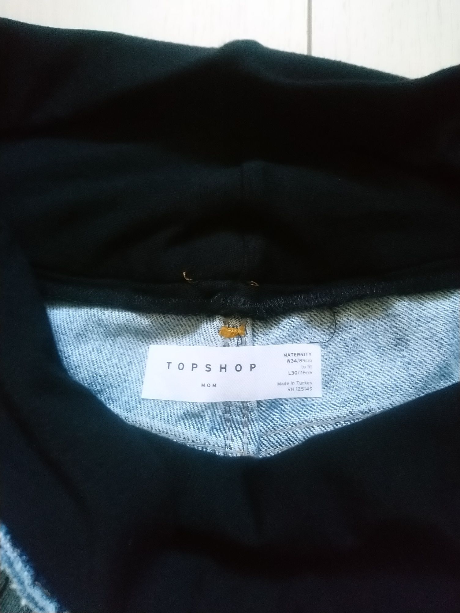 Джинси з дирками для вагітних W34, L30 Topshop