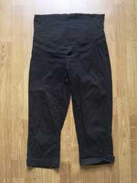 Spodnie ciążowe rybaczki H&M mama czarne szorty elastyczne 38 M