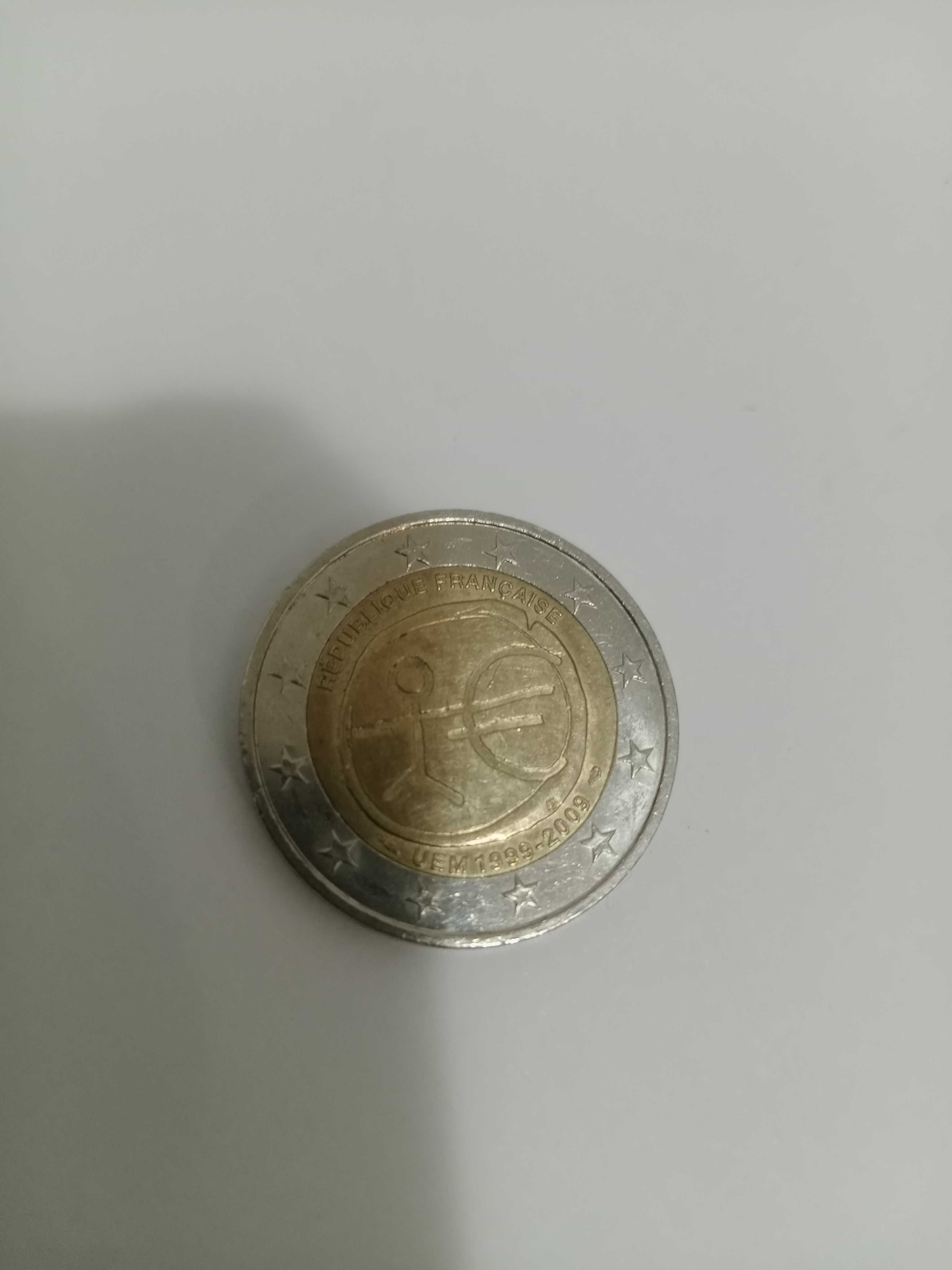 Moedas raras de 2 e 1 euro