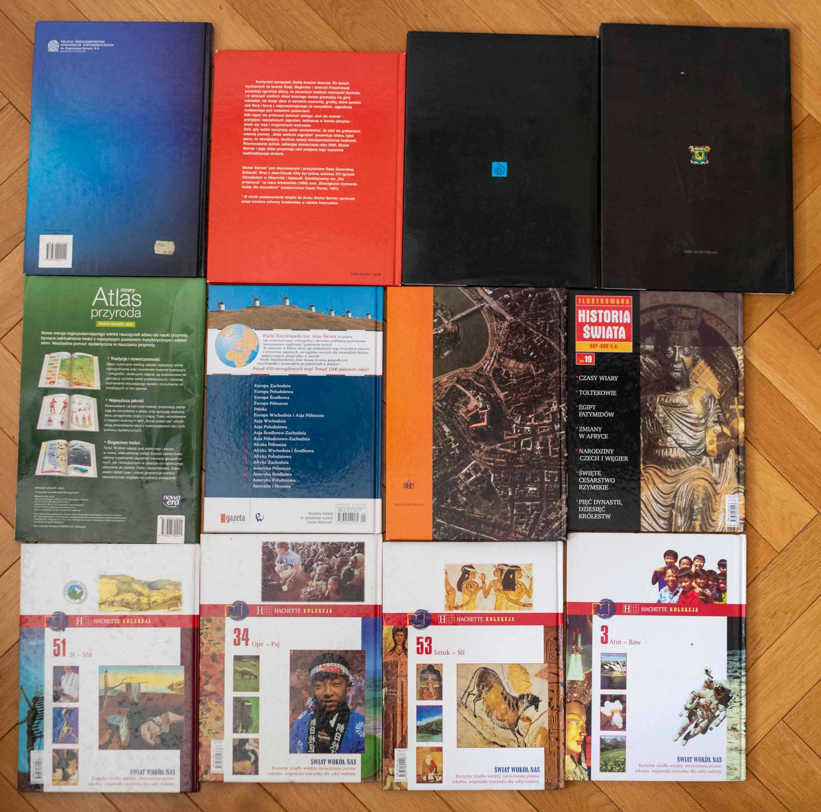 Kolekcja Książek 51 Atlasy Mapy Przewodniki Plany Podróże Albumy
