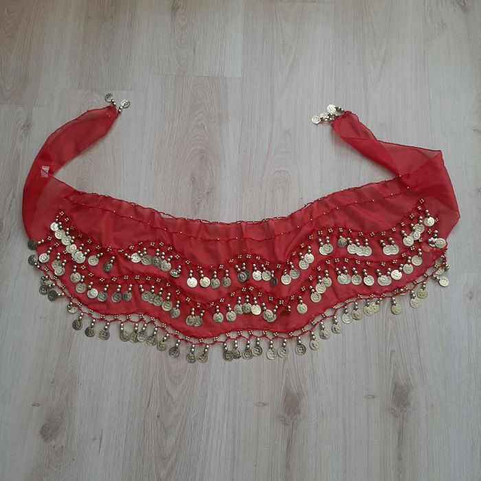 Chusta do tańca brzucha czerwona