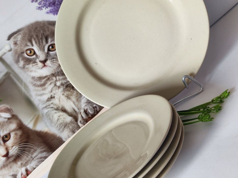 Talerze Tułowice głębokie deserowe porcelit kolekcje 9 sztuk