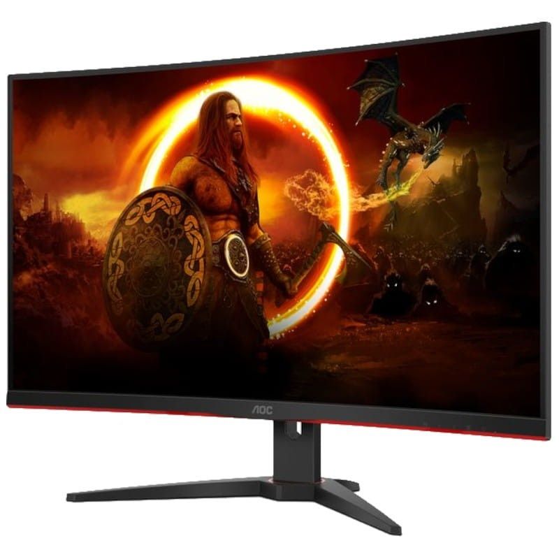 AOC G2 C32G2ZE/BK 32" Full HD VA 240 Hz Curvo FreeSync Preto Vermelho