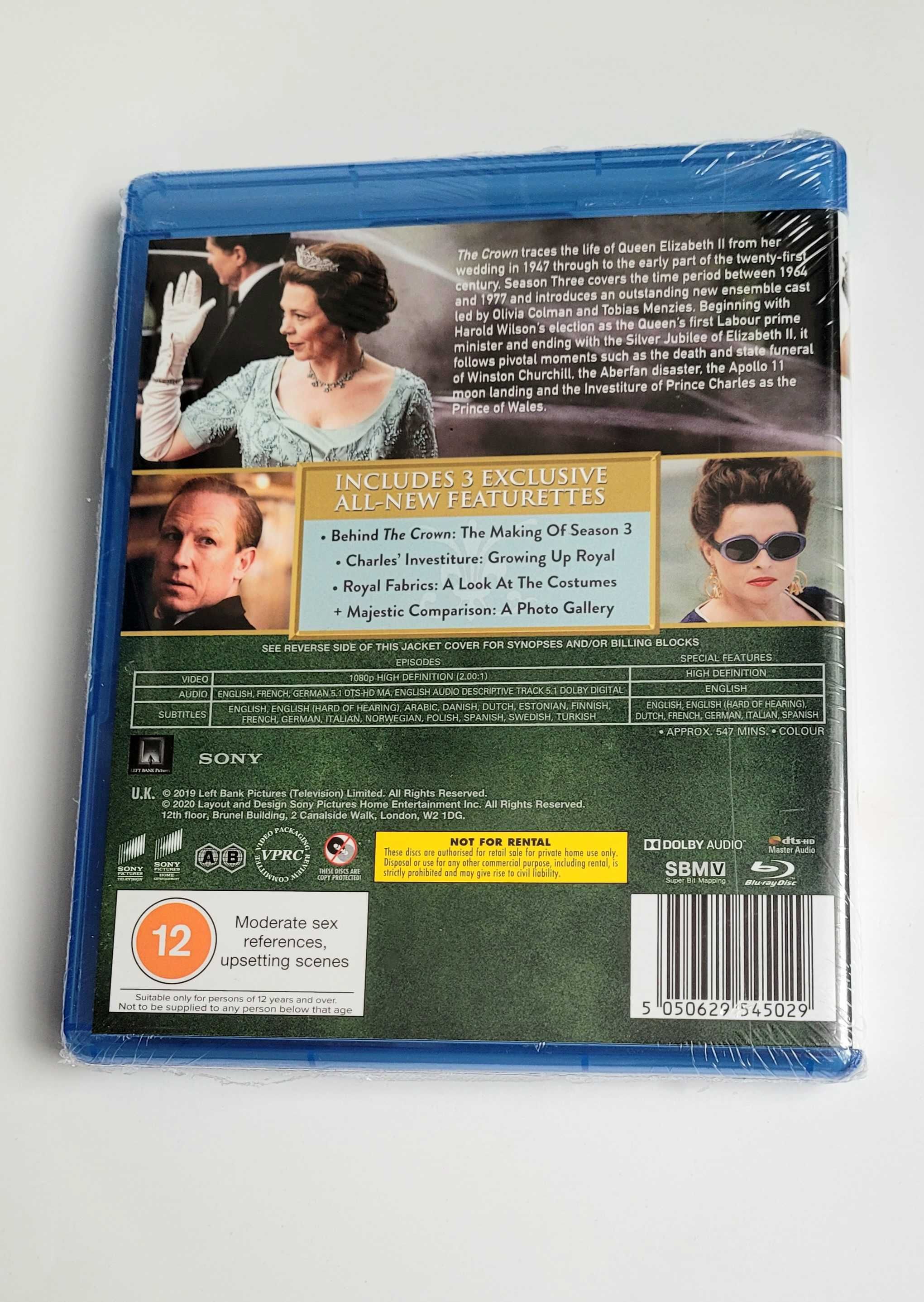 The Crown sezon 3 / 4x blu-ray / polskie napisy / folia