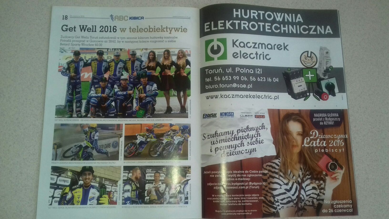 Żużel Dziennik Toruński - Nowości ABC KIBICA 26.06.2016 r.