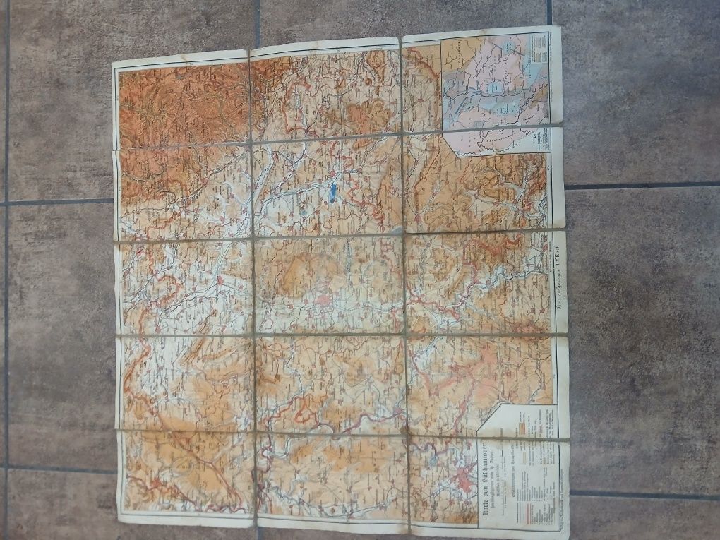 Mapa południowego  Hanoweru  z 1912