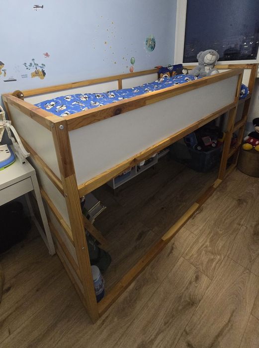 Łóżeczko łóżko dziecięce Ikea KURA piętrowe dwustronne