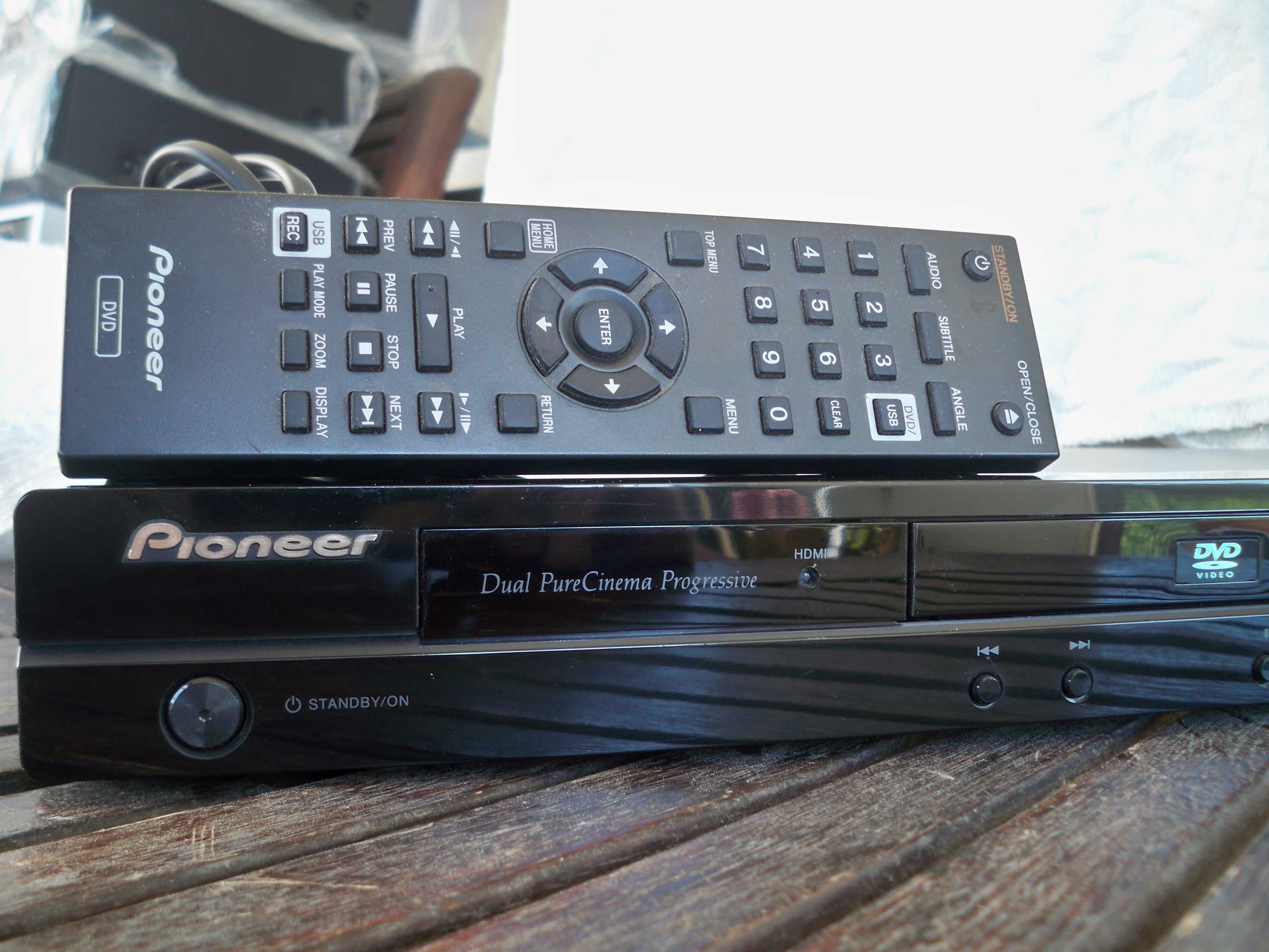 odtwarzacz DVD Pioneer DV-420 pilot USB + kabel hdmi, tworzy pliki MP3