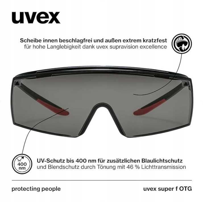 Okulary ochronne Uvex Super f OTG 9169 przed promieniowaniem UV
