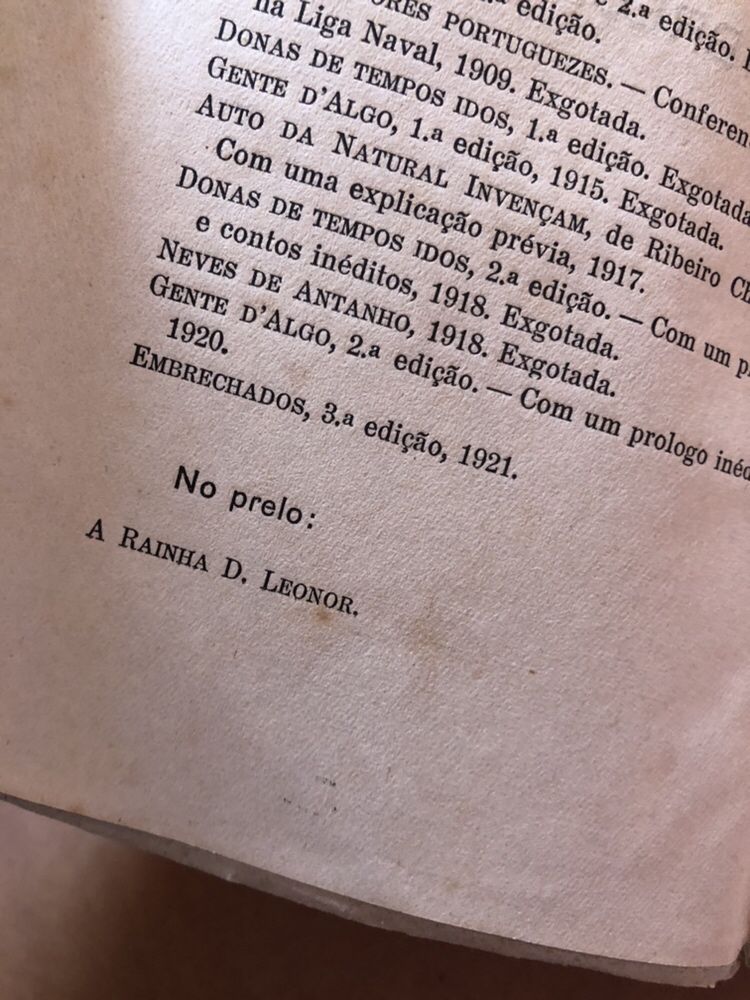 1921 | EMBRECHADOS | Conde de Sabugosa (3a edição)