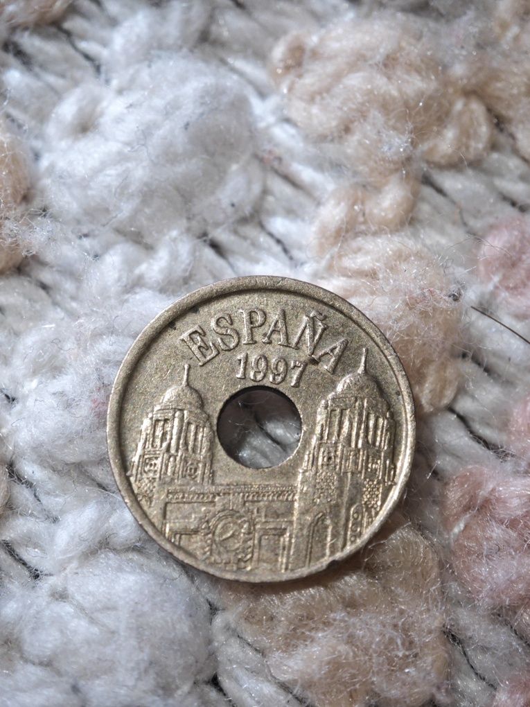 Moeda 25 pesetas merlia ano 1997