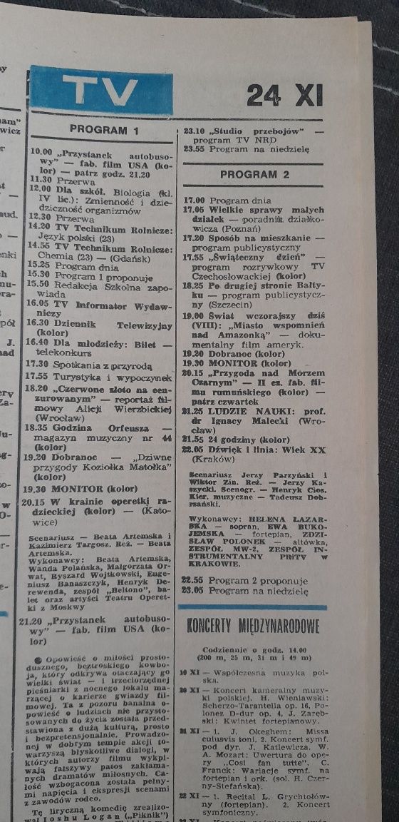 RTV tygodnik unikat program ramówka PRL
