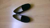 buty  czarne  mokasyny  24 cm