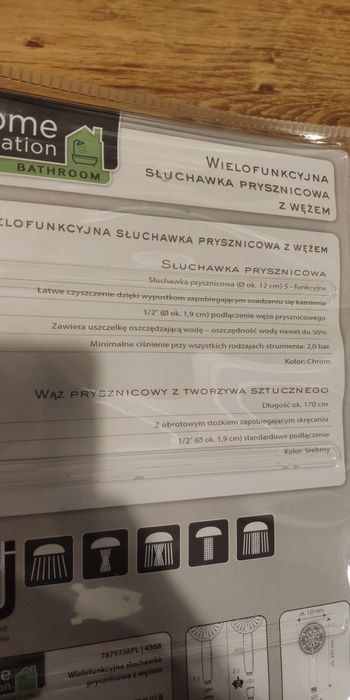 Słuchawka prysznicowa głowica prysznicowa Home Creation 5 funkcyjna
