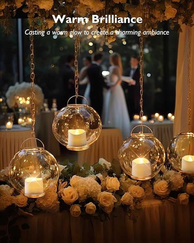 Homemory Elektryczne świeczki  tealight z 24 diodami LED, z timerem301