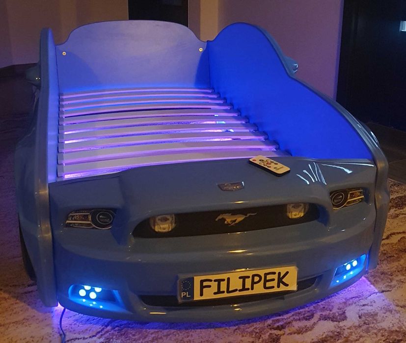 Łóżko samochód Ford Mustang Led pilot