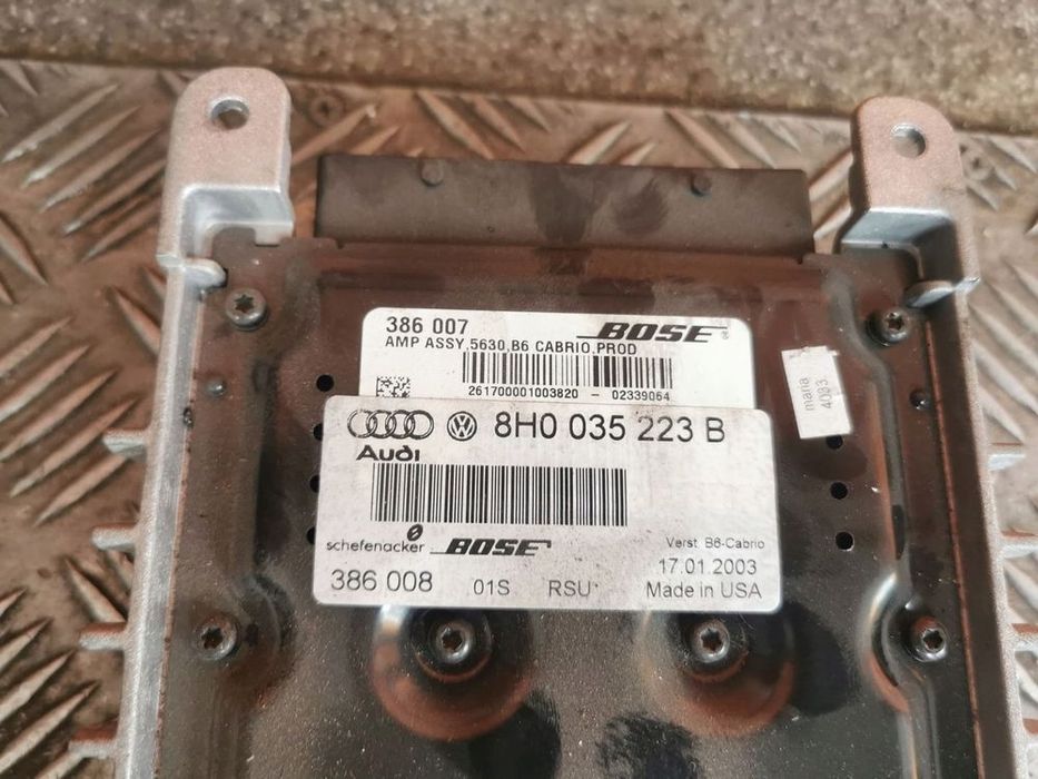 audi a4 b6 cabrio oe wzmacniacz bose 8h0035223b