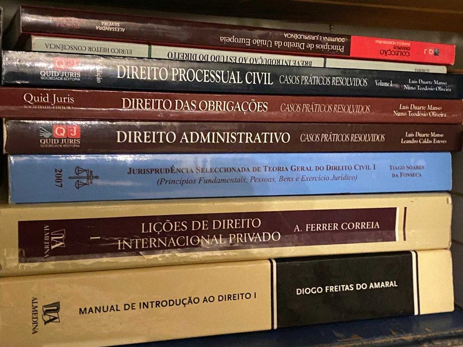 Livros de Direito, preço por livro 1 não e o preço