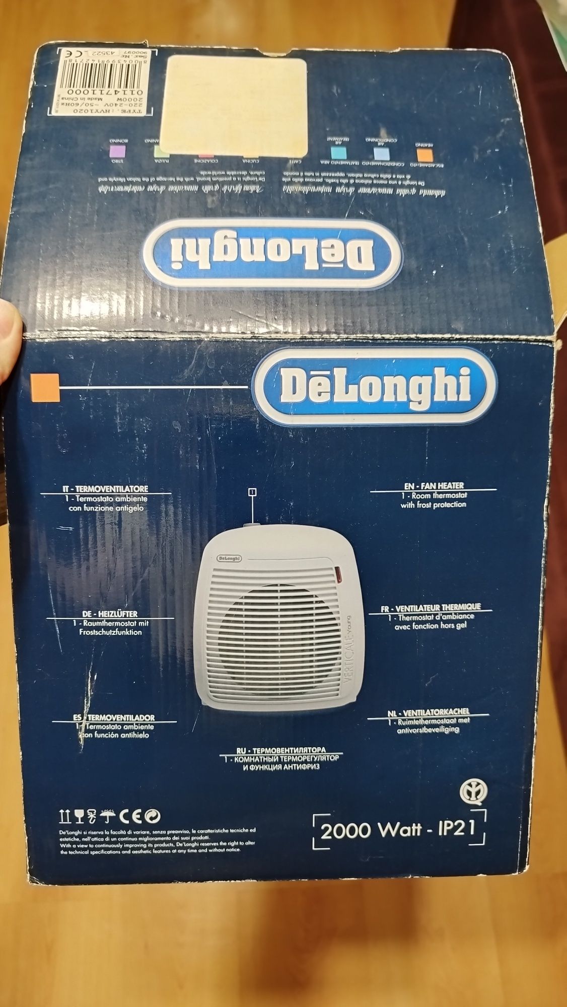 Тепловентилятор (дуйка)  DeLonghi HVY 1020