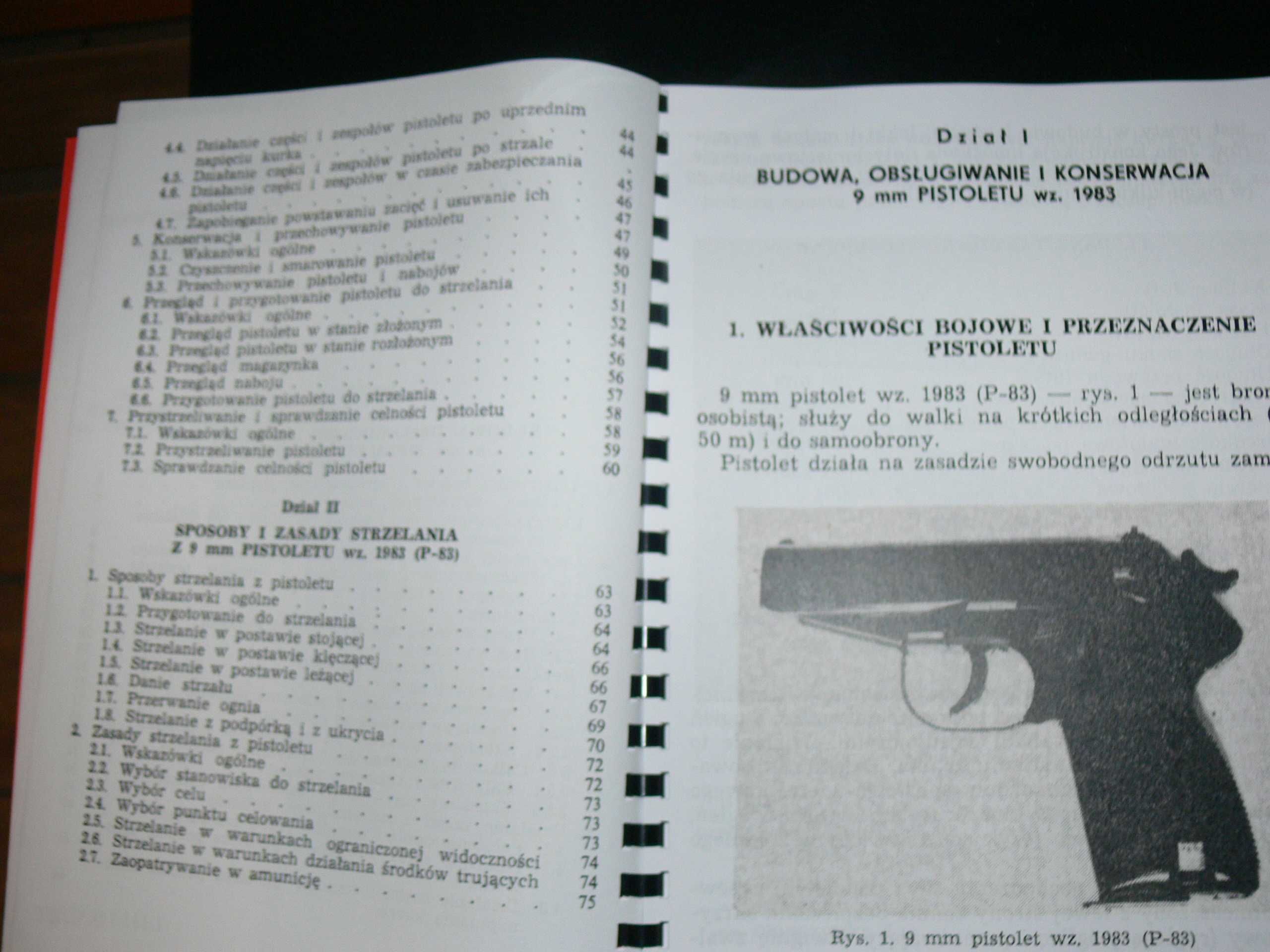 Instrukcja 9 mm Pistolet wz. 1983 P-83 z 1985r