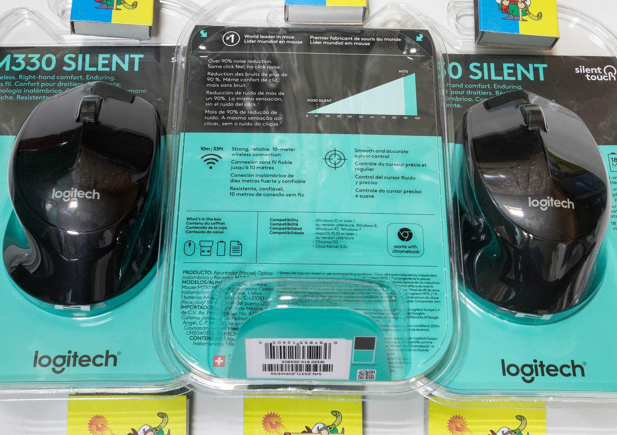 Беспроводная тихая мышка Logitech M330 Silent Plus. Новая, оригинал.