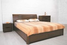 Дерев'яне ліжко з коробом для речей (бук), 160*200, венге,