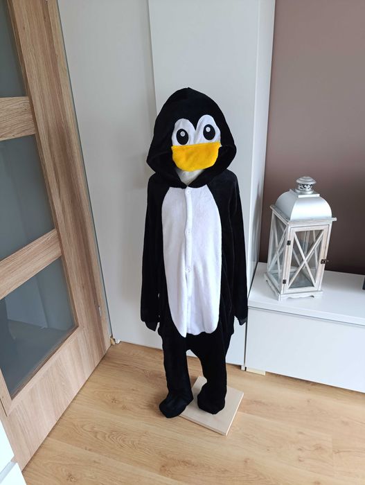NOWY strój karnawałowy PINGWIN PINGWINA PTAK kostium 152/158 (399)