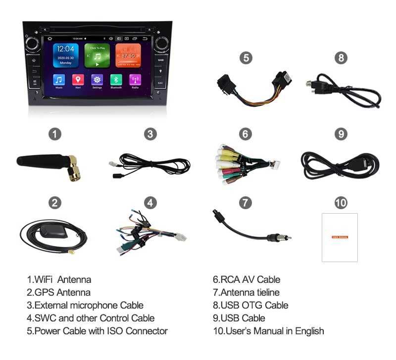CarPlay Radio FM DAB+ Android WiFi DVD GPS USB Opel Astra Vectra Corsa