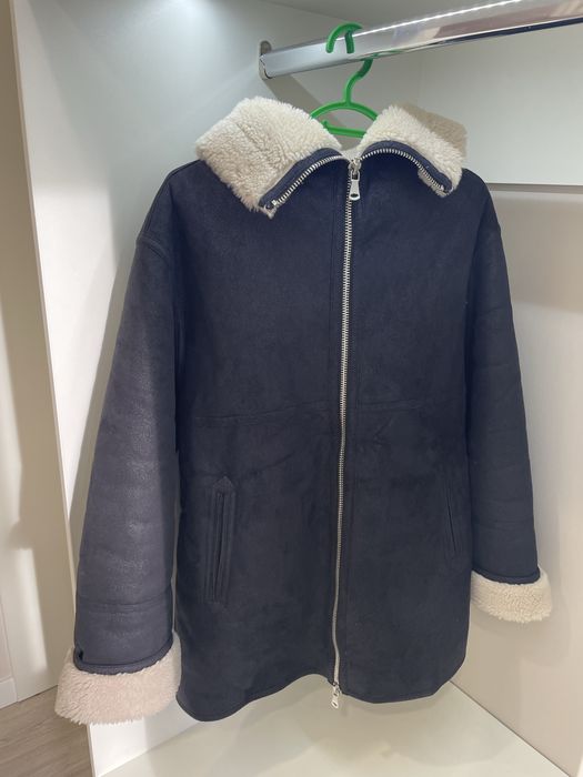 Женская дубленка Mango черная размер XS