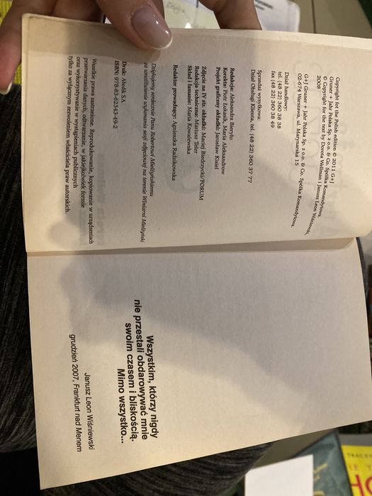 Książka Arytmia uczuć J. L. Wiśniewski D. Wellman