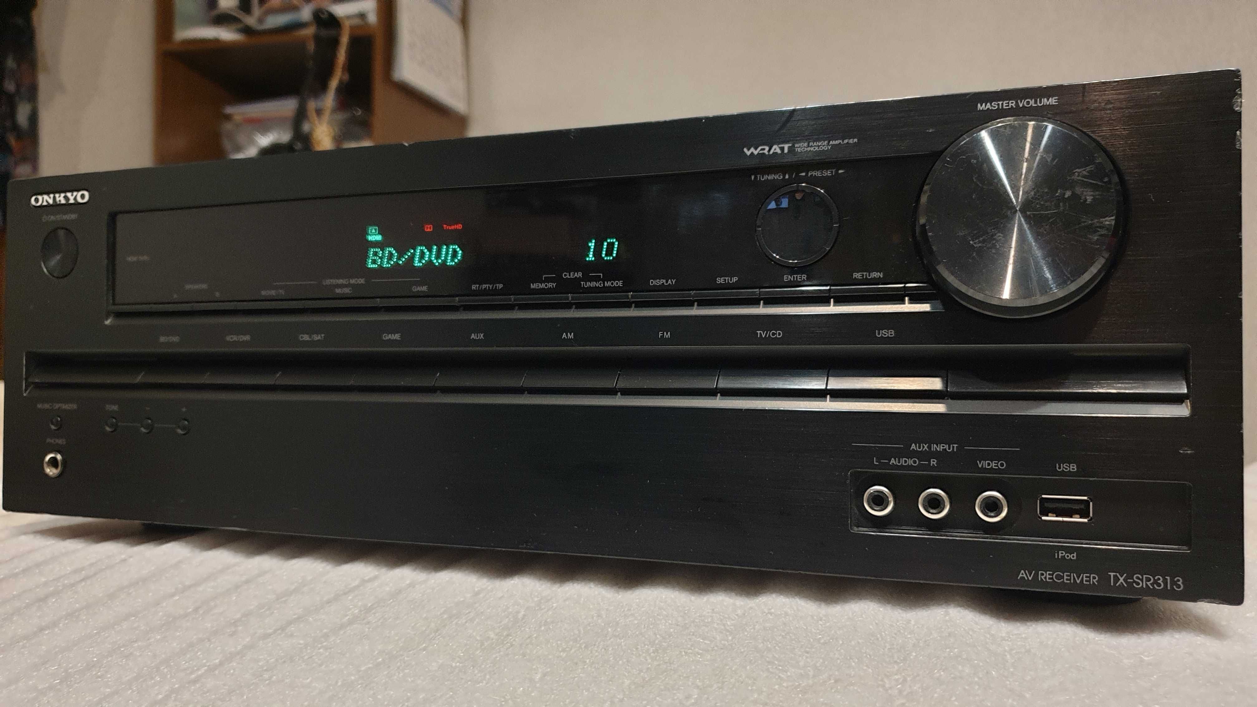 Ресивер Onkyo TX-SR313 5.1 TrueHD 3D/WRAT/ARC/Opt/Coax/USB/FM 100W