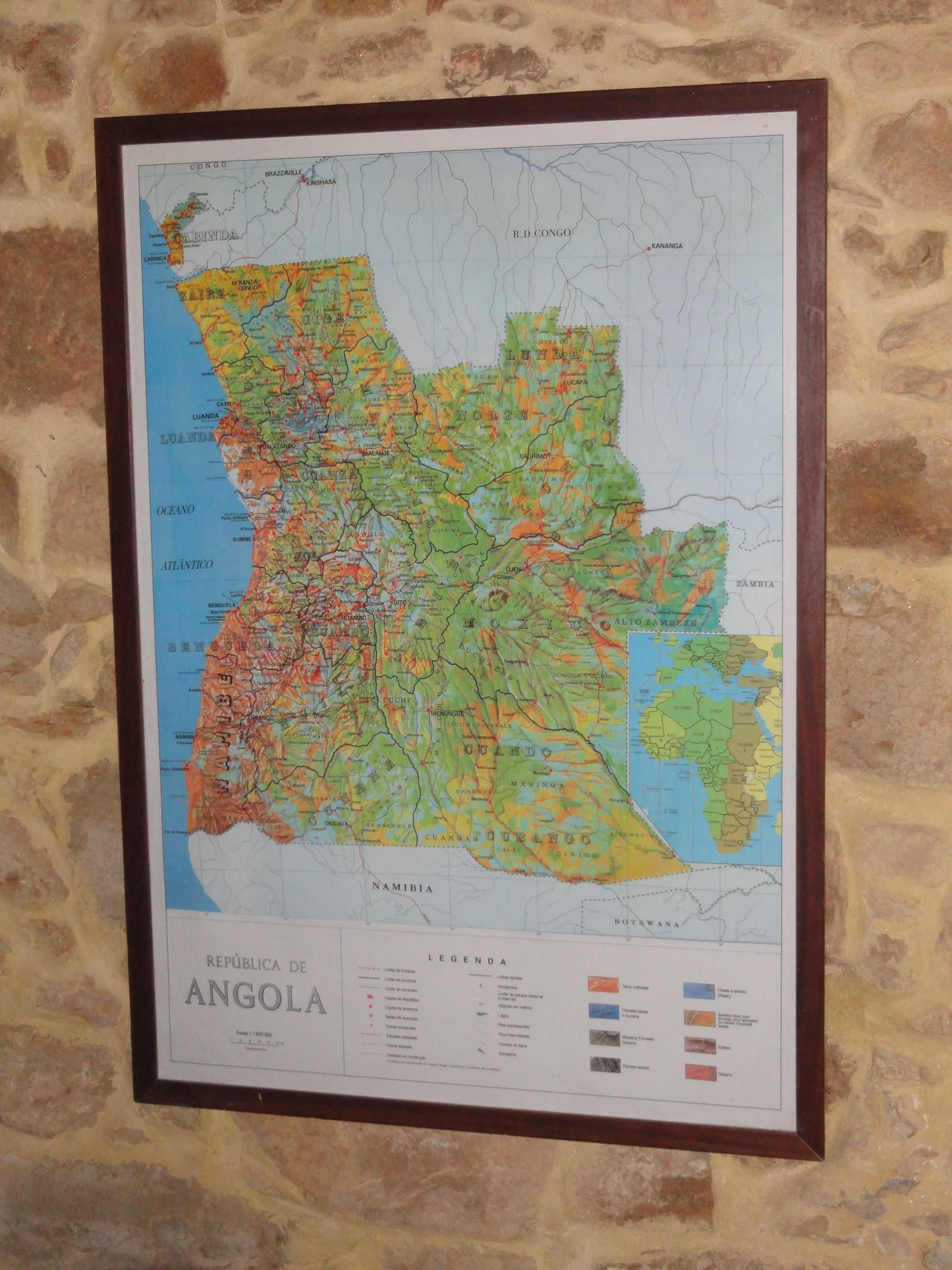 Quadro do mapa de Angola