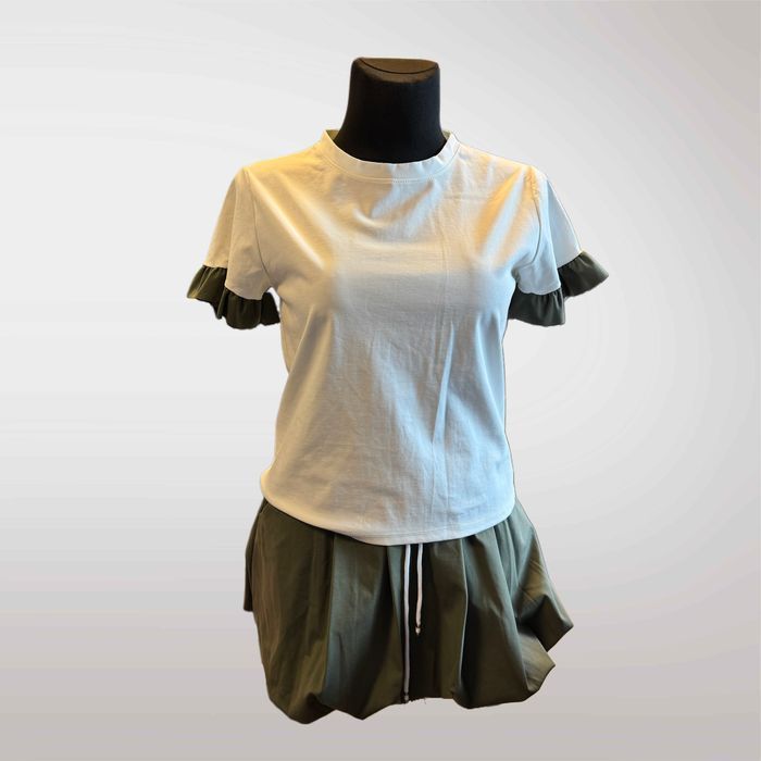 Komplet Falbanki i Spódniczka Bombka Zielony