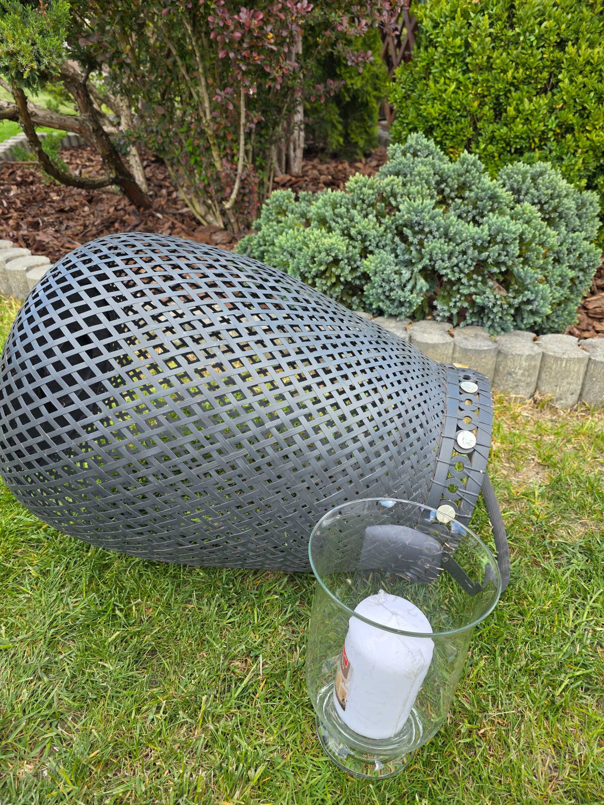 Duży lampion ogrodowy naturalny bambus / rattan
