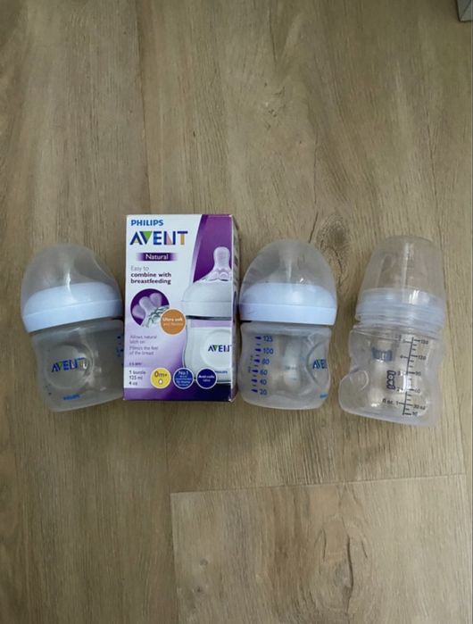 Phillips Avent Natural 0m+ dwie butelki 125 ml + butelka Lovi