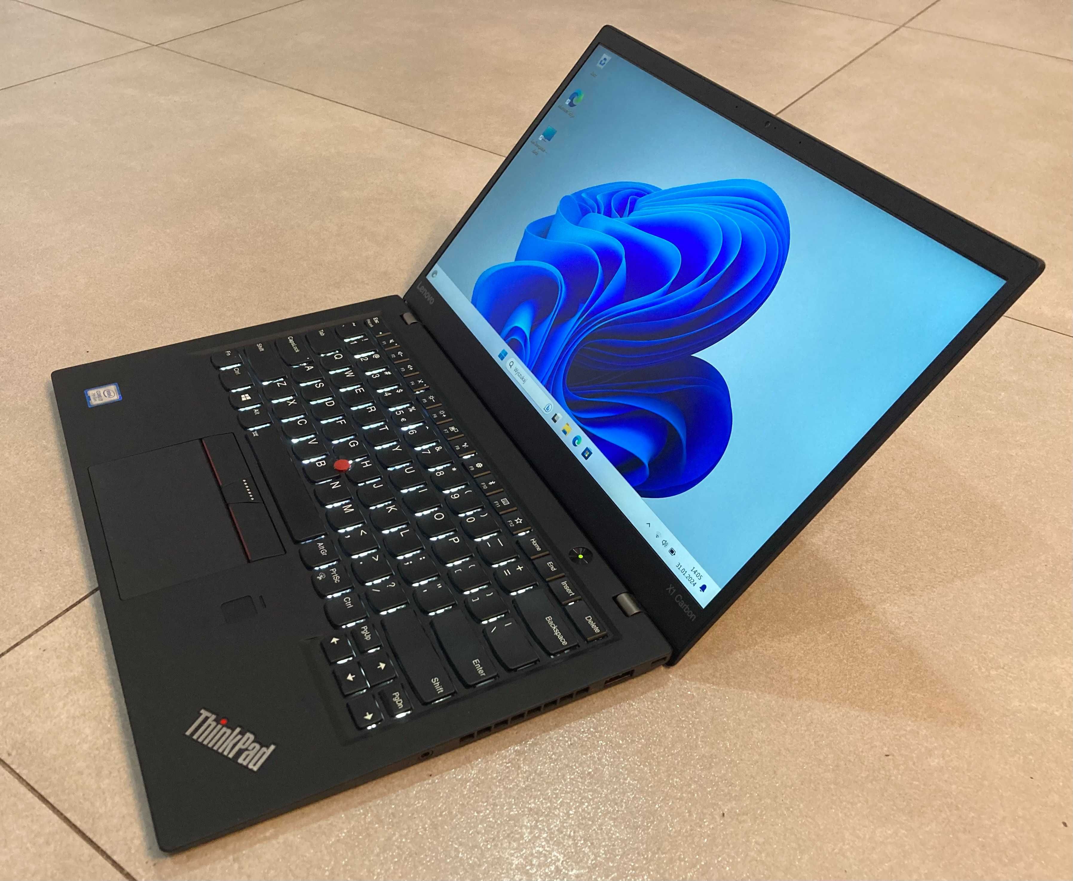 OKAZJA! Biznesowy nowoczesny LENOVO X1 Carbon Intel i7-7gen M2 SSD FHD