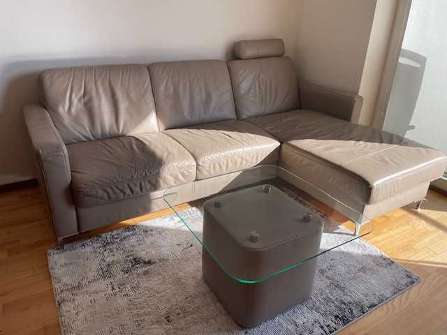 Narożnik skórzany + stolik kawowy - używany